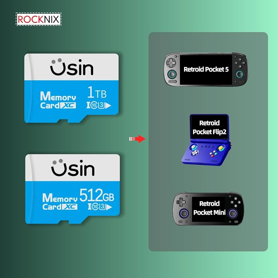 Amazon.com: Game sd Card for Retroid Pocket 5/Flip2/Mini